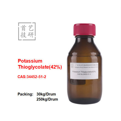Thioglycolate de potassium 42% soluble dans l'eau poudre blanche Poids moléculaire 164,25 Off Couleur blanche