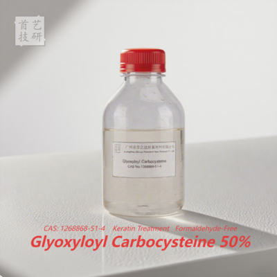 Glyoxyloyl Carbocystéine 50% pour lissage capillaire Densité 1.27-1.37g/ml Formule professionnelle de lissage des cheveux