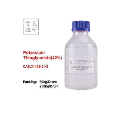 Thioglycolate de potassium 42% point d'ébullition soluble dans l'eau > 300 °C Stable / densité