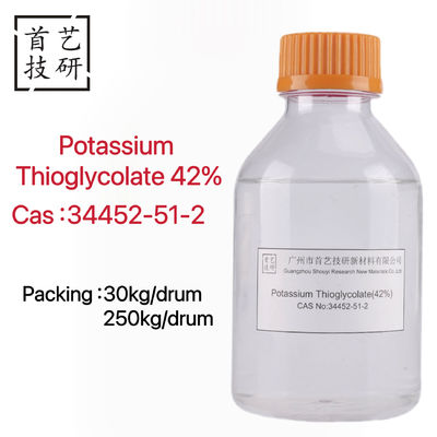 Liquide incolore de thioglycolate de potassium à 42% CAS 34452-51-2 Pour l' épilation