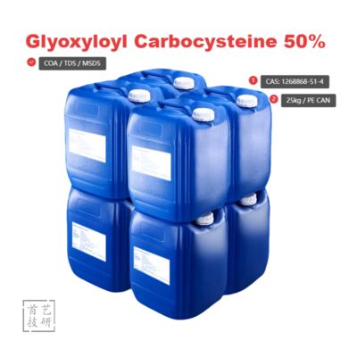 50% glyoxyloyl carbocystéine glyoxyloyl kératine acides aminés et eau